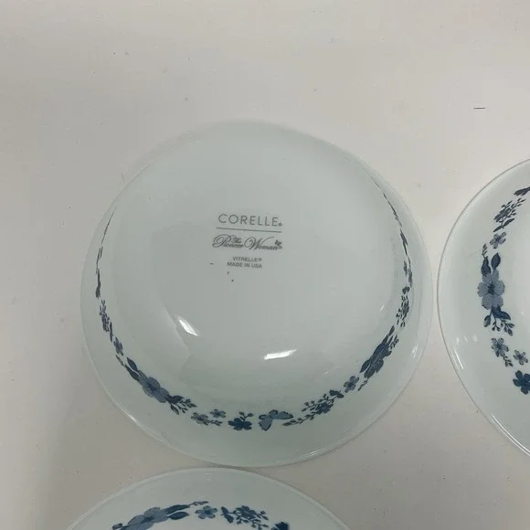 Pioneer Woman Corelle Evie Blue Soup Cereal Bowls Set Of 4 White Floral Lot 2 - Picture 10 of 14